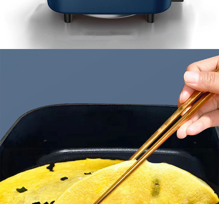 mini electric frying cooking  skillet frying pan with electric triangle automatic pan stirrer