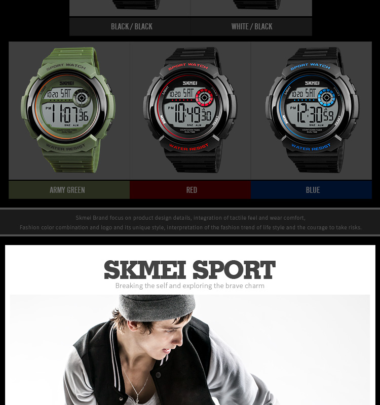 Skmei 1367 fashion cheap in bulk alarm chronograph wristwatch waterproof black digital sport watch