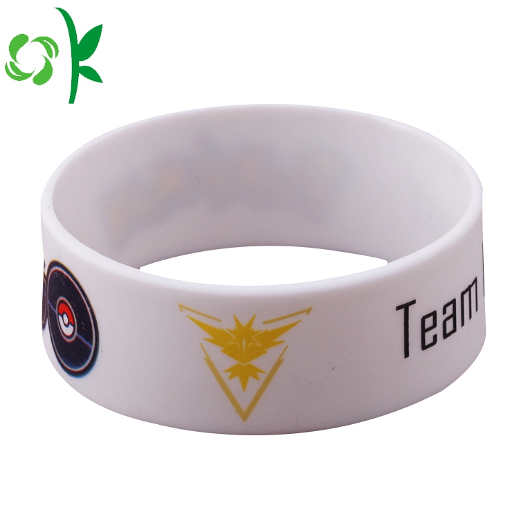 Game White Printed Cartoon Bangles Fashion Silicone Bracelet