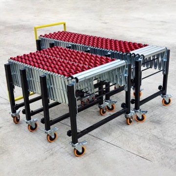 China Factory Flexible Plastic Skate Wheel Telescopic Conveyor Roller for Unloading Goods