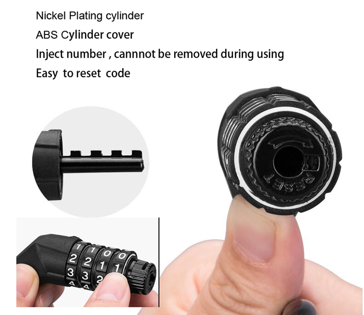 8x1200mm 4 digital cable lock children bicycle bike mini lock
