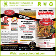 Restaurant hotel bill order printing for menu folder