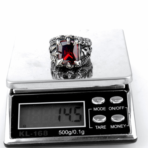 Domineering gem palace Retro Dragon claw ring