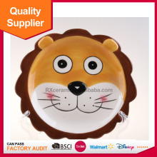 Handpainted cheap porcelain children breakfast bread plate