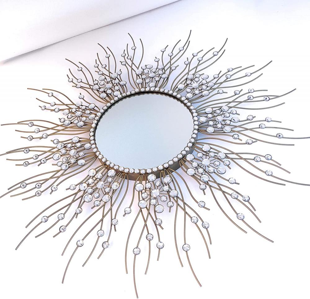 Specchio decorativo in metallo starburst