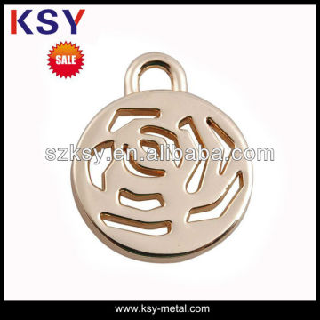 gold jewelry metal logo tag