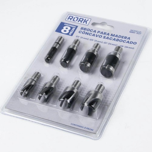 8pcs Blister Packing Wood Working Cork Drill