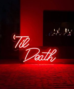 Custom Neon Wedding Sign - Til Death