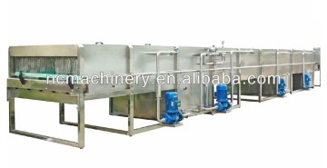 Juice drinks bottle cooling tunnel