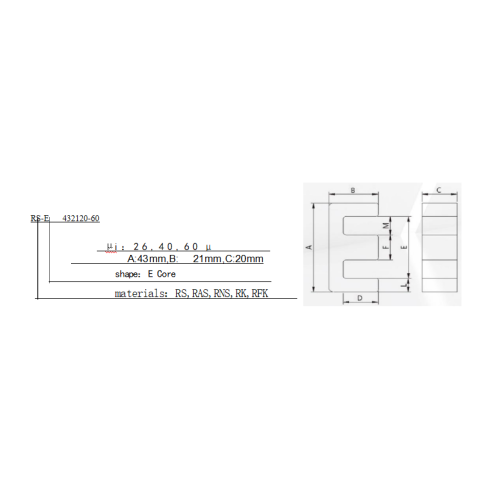 Lõi bột từ tính mềm kim loại cho các thành phần điện tử