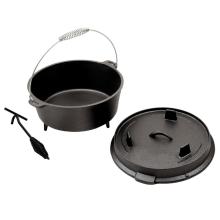 Cast Iron Cauldron: Three-Legged Metal Pot