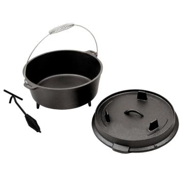 Cast Iron Cauldron: Three-Legged Metal Pot