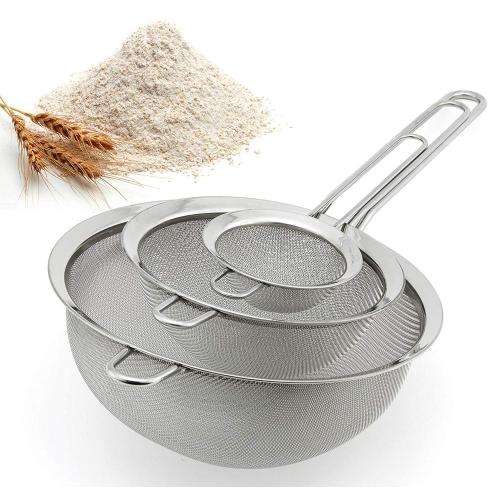 Premium Fine Mesh Strainers Stainless Steel Kitchen Sieves