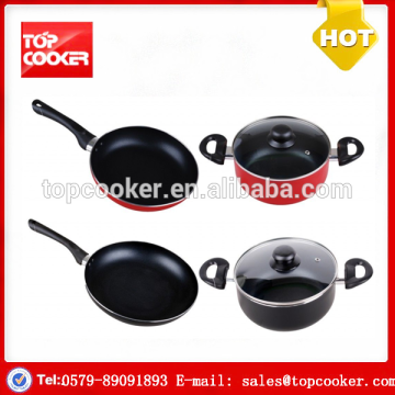 6pcs aluminium press non-stick coating cookware