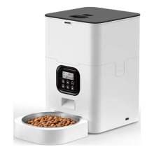 Portion control pet dog feeder