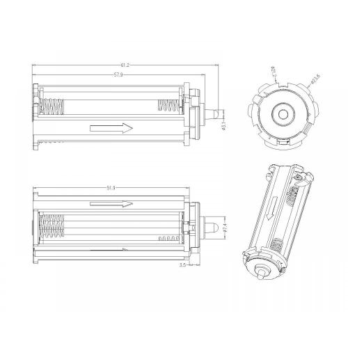 BBA-7-3-3-02 Treble Circular AAA Battery Solder