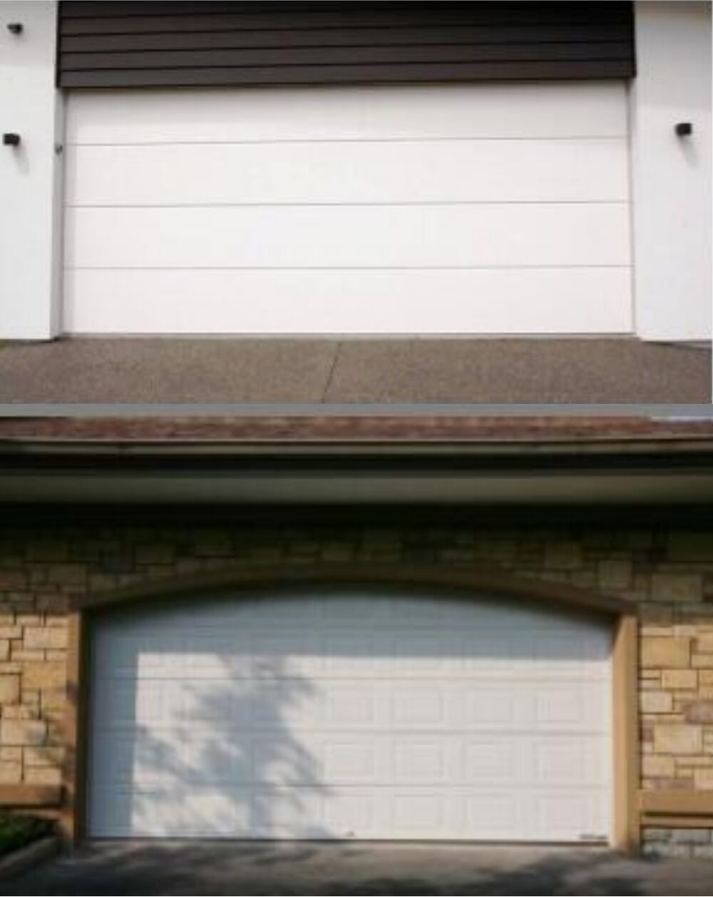 Automatic solid wood door garage door