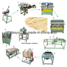 One Two Point Bamboo Wood Toothpicks Making Production Line Machine