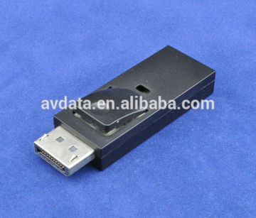 Display Port Adaptor, female to male inline coupler, Nickel Plated connector