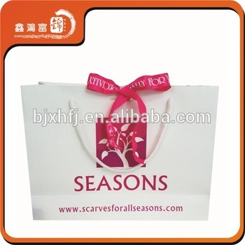 Fancy design custom color shopping paper bag
