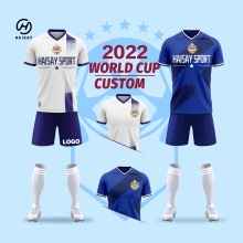 Wholesale Used Soccer Jerseys Quick Dry College Football Jersey Polyester Gym Neck Breathable Custom Logo Thai Soccer Uniforms