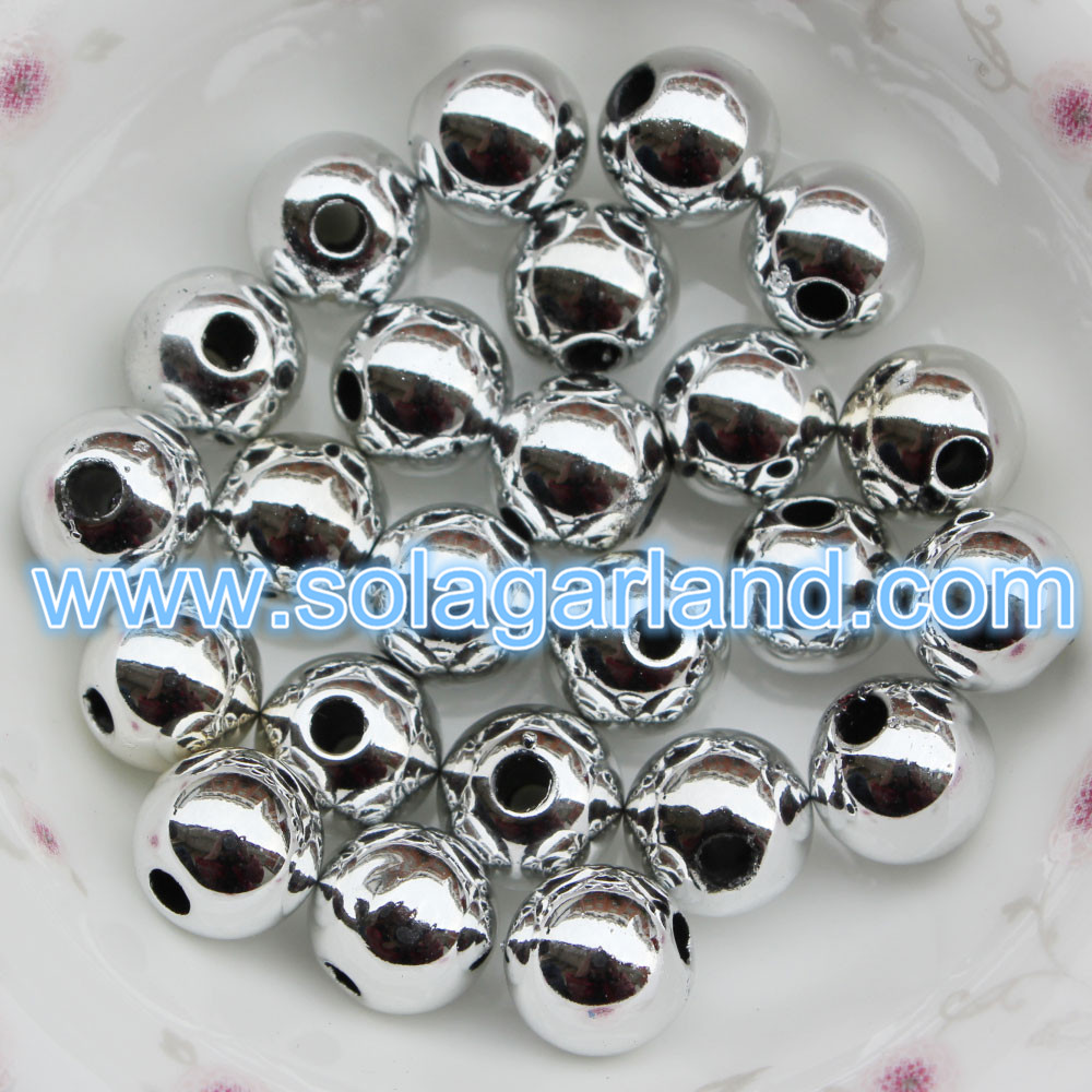 Chunky Bubblegum Metallic Beads