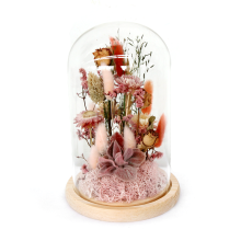Saint Valentin 2024 Wild Flowers Floral Preservation Glass Dome for Home Decoration