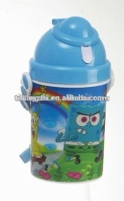 380ml plastic 3D flip water bottle