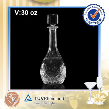 900ML Antique Betched Glass Decanter Large Glassware Decanter