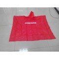 Stok ponco pvc merah dengan logo