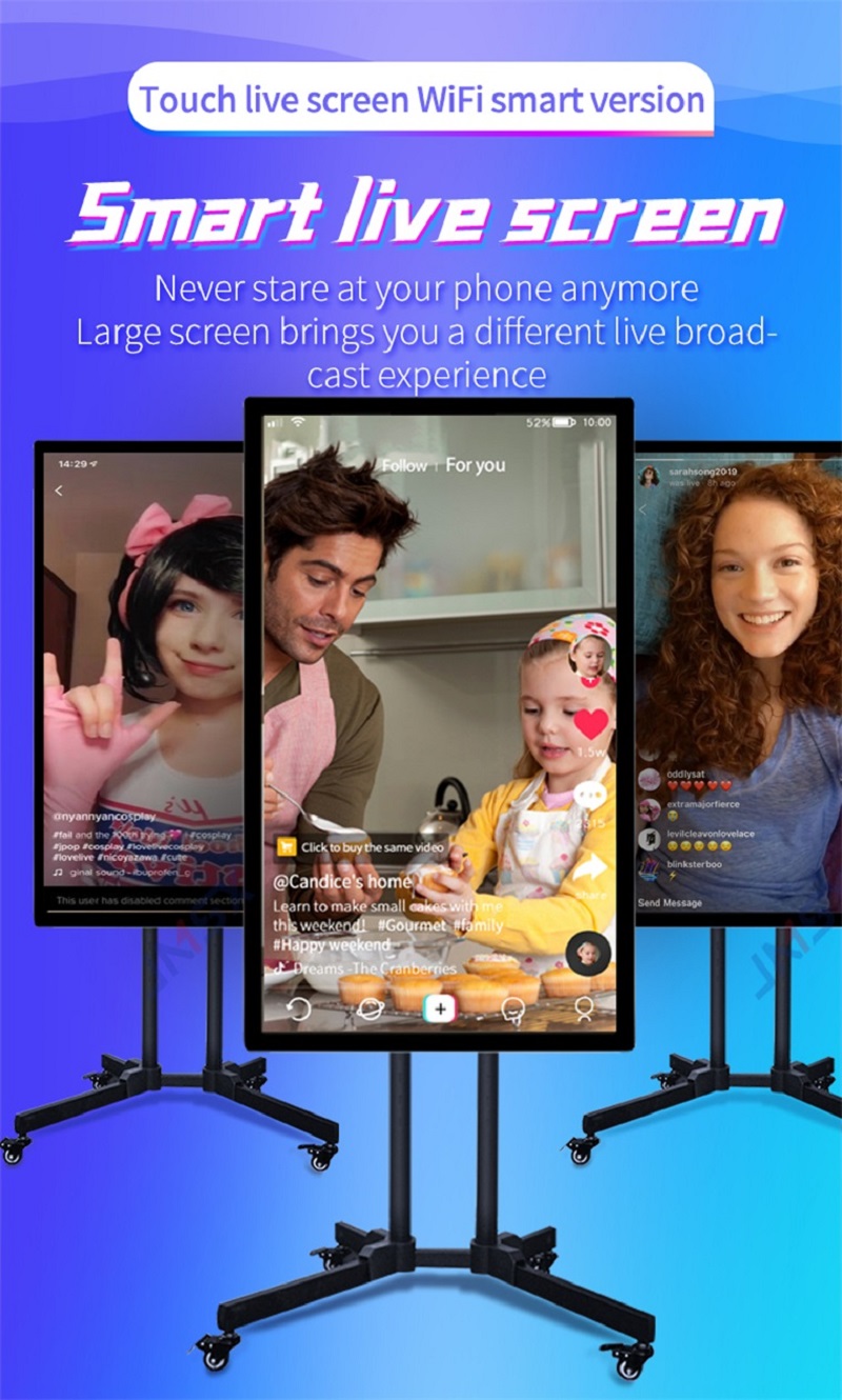 Live Streaming Projection Screens