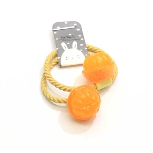 Nuevo Kawaii Baby Elastic Hair Band Strawberry Orange Apple Mango Fruit Decoration Elastic Hair Tie Titulares de cola de caballo