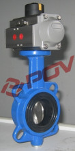 Wafer type 1.6MPa penumatic wear resistant butterfly valve nbr seat