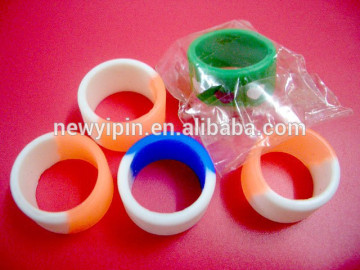 2015 Custom Color separation printed silicone finger rubber ring, promotional silicone ring