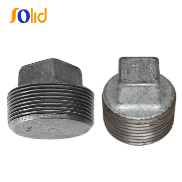 Malleable cast iron fittings threaded square end plug