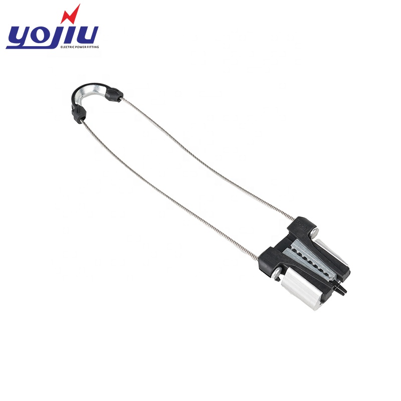 Ftth Anchoring Clamp Fiber Optic Drop Flat Electric Power Cable Suspension Clamps