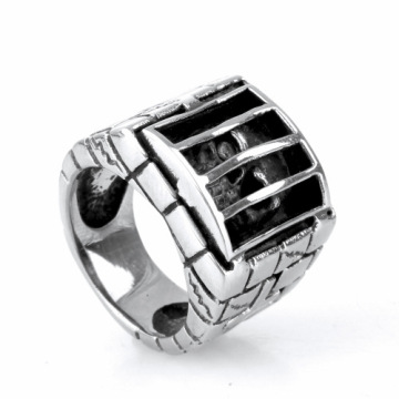 Cross men index finger 316L stainless steel rings