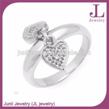 Titanium Wholesale Imitation Jewelry Heart Pendant Diamond Wedding Ring