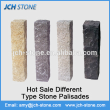 Granite stone palisades, garden stone pillar, natural stone column