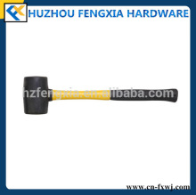 FX06007 Double Color Fiberglass Handle Rubber Mallet Hammer