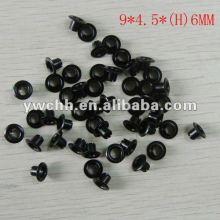 Black color eyelts for shoes iron eyelets