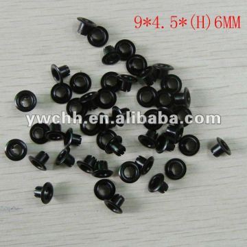 Black color eyelts for shoes iron eyelets