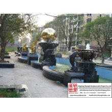 Phantasie Hand geschnitzte Brunnen Skulptur