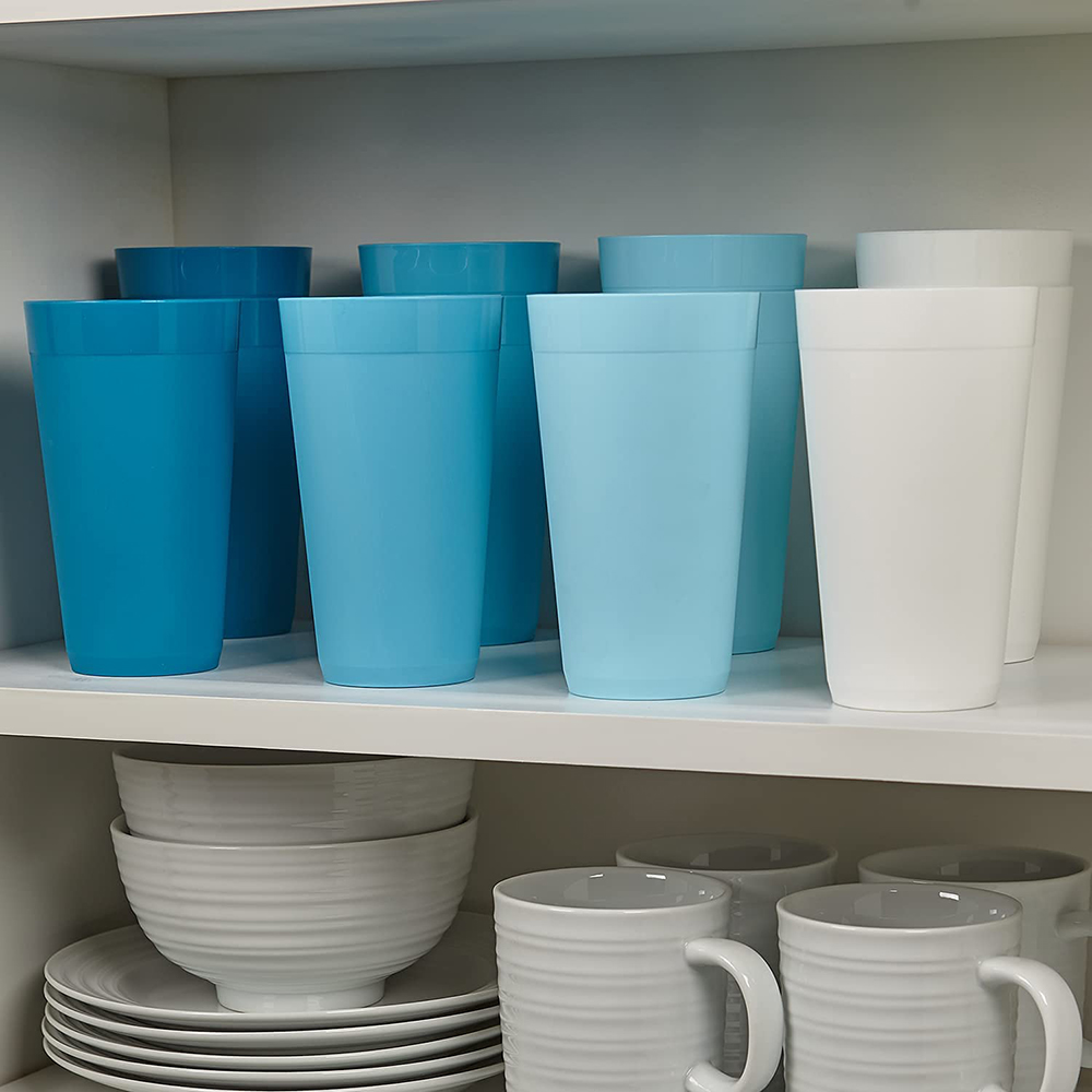 Tumblers de plástico inquebrantables cielo azul cazas para beber todos los días