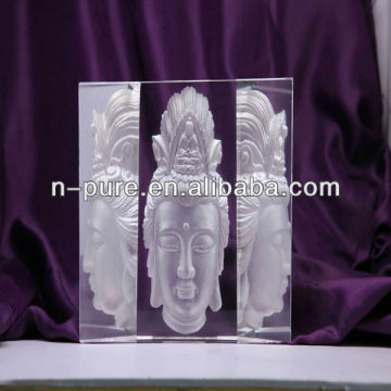 Mirror Effect Quartz Crystal Buddha