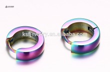 Fashion Stainless Steel Huggie Earring Gay Pride Rainbow Earring Jewelry Wholesale