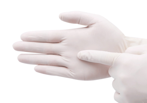 Verdikte wegwerp latex handschoenen rubber poedervrij neutraal 100 stuks per doos