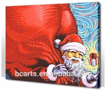 Christmas gift father Christmas kriss kringle santa oil painting