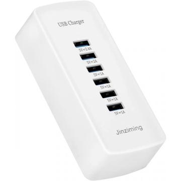 Pengecas USB 6-port 30W Pintar pelbagai fungsi