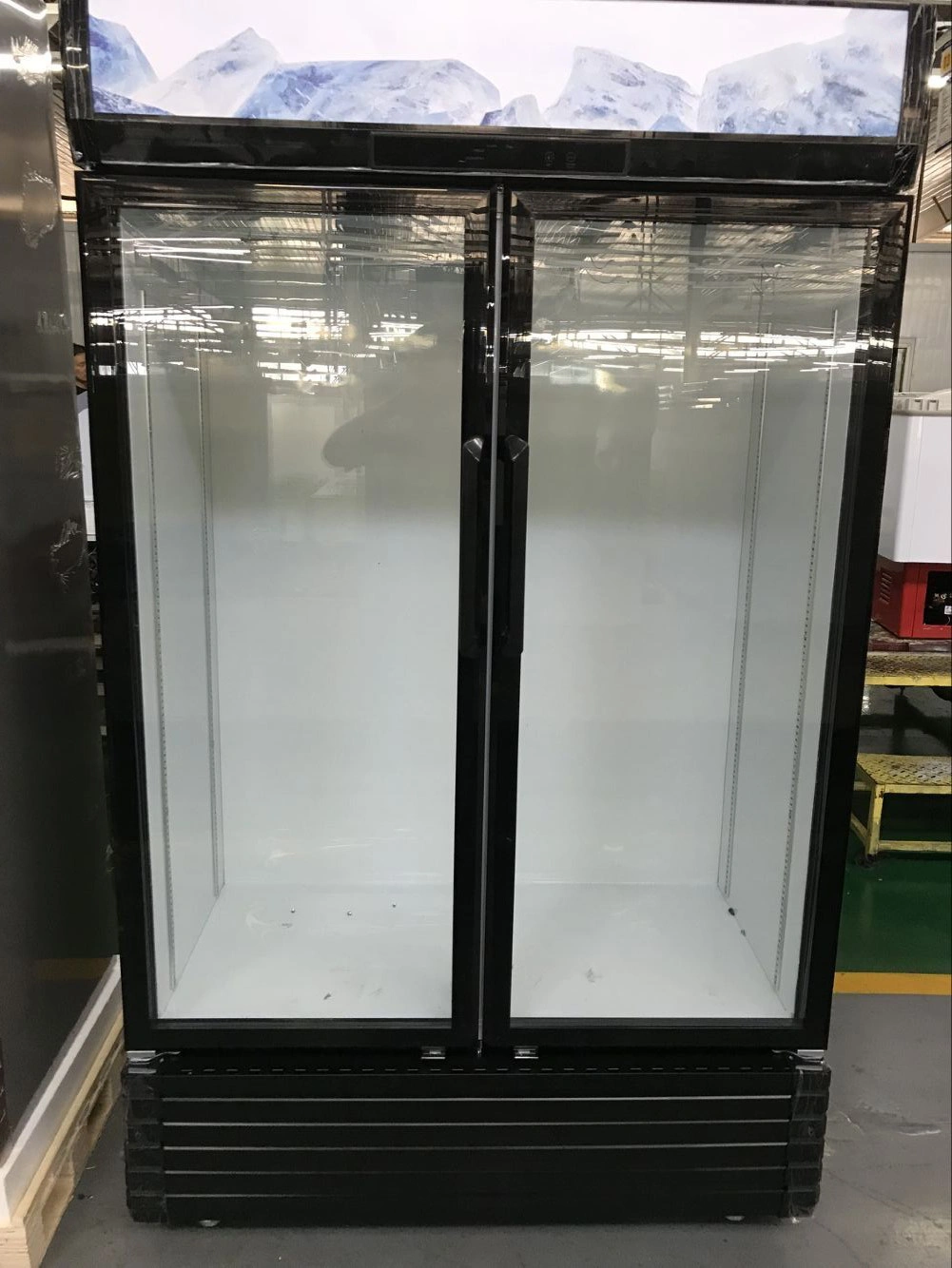 Glass Door Upright Chiller Refrigerator for Supermarket